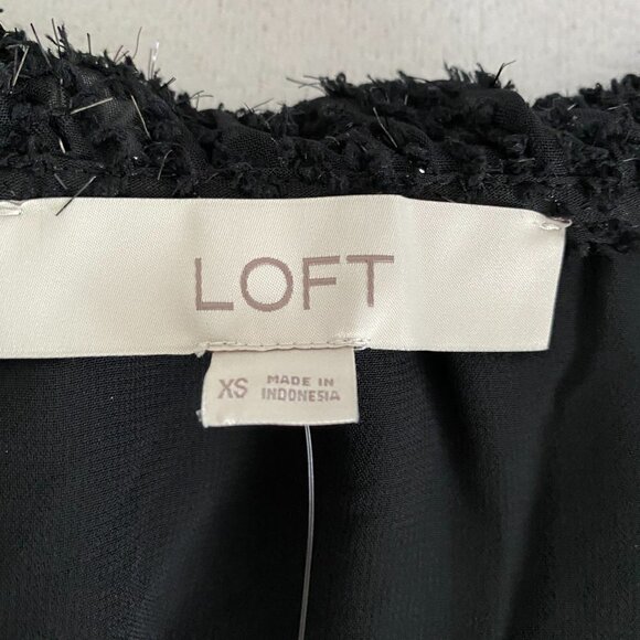 NWT LOFT Sparkly Ruffle Top - Picture 6 of 7